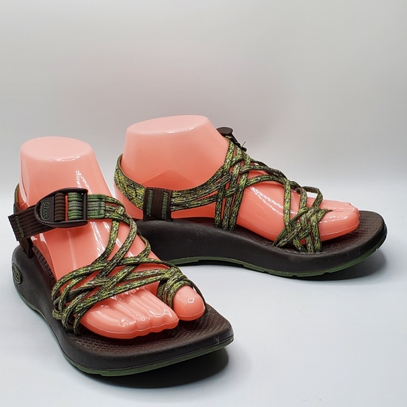 Chaco zx3 classic strappy green camo sandals Size 7 - Picture 8 of 14